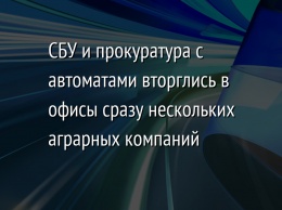 СБУ и прокуратура с автоматами вторглись в офисы сразу нескольких аграрных компаний