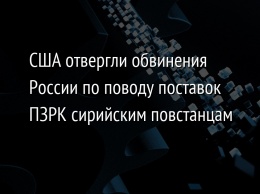 США отвергли обвинения России по поводу поставок ПЗРК сирийским повстанцам