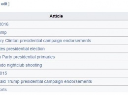 Wikipedia обнародовала список самых редактируемых статей 2016 года
