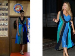 Мишель Обама и Блэйк Лайвли вышли в свет в одинаковых платьях