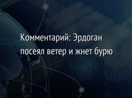 Комментарий: Эрдоган посеял ветер и жнет бурю