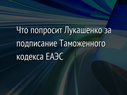 Что попросит Лукашенко за подписание Таможенного кодекса ЕАЭС