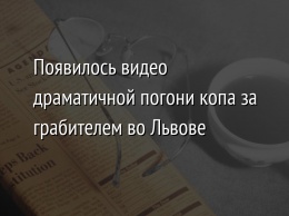 Появилось видео драматичной погони копа за грабителем во Львове