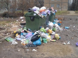 В Херсоне мусор после Нового года не убрали