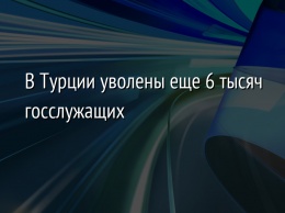 В Турции уволены еще 6 тысяч госслужащих