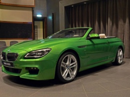 В Дубае показали зеленый кабриолет BMW 650i