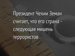 Президент Чехии Земан считает, что его страна - следующая мишень террористов