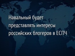 Навальный будет представлять интересы российских блогеров в ЕСПЧ