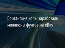 Британские копы заработали миллионы фунтов на eBay