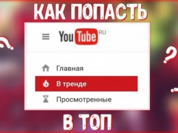 Как попасть в топ Youtube