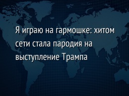 Я играю на гармошке: хитом сети стала пародия на выступление Трампа