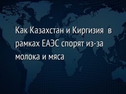 Как Казахстан и Киргизия в рамках ЕАЭС спорят из-за молока и мяса