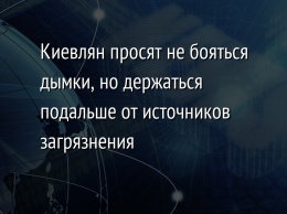 Киевлян просят не бояться дымки, но держаться подальше от источников загрязнения