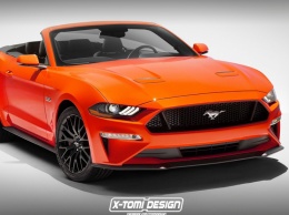 Опубликован рендер кабриолета Ford Mustang 2018