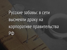 Русские забавы: в сети высмеяли драку на корпоративе правительства РФ