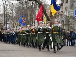 Военные николаевского гарнизона приняли участие в торжествах ко Дню Соборности