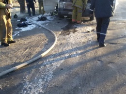 В Запорожской области во время езды загорелась маршрутка