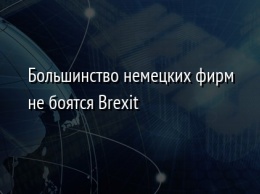 Большинство немецких фирм не боятся Brexit