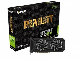 Palit представила видеокарту GeForce GTX 1080 Dual OC