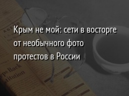 Крым не мой: сети в восторге от необычного фото протестов в России