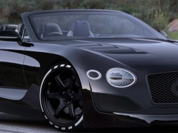 Для олигархов-хулиганов: ультра модный кабрио Bentley в черном цвете
