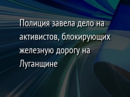 Полиция завела дело на активистов, блокирующих железную дорогу на Луганщине