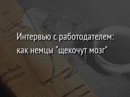 Интервью с работодателем: как немцы "щекочут мозг"