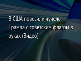 В США повесили чучело Трампа с советским флагом в руках (Видео)