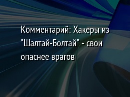 Комментарий: Хакеры из "Шалтай-Болтай" - свои опаснее врагов