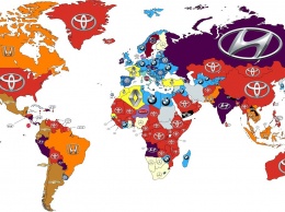 Мировая карта популярности автомобильных брендов в 2016 году