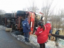 На трассе «Кривой Рог - Николаев» перевернулся грузовик