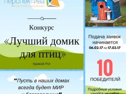 В Кривом Роге координаторы Фонда «Украинская перспектива» проведут конкурс «Лучший домик для птиц»