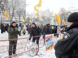 Полиция не позволила митингующим перекрыть Крещатик и Институтскую