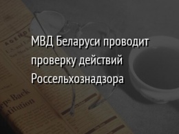 МВД Беларуси проводит проверку действий Россельхознадзора