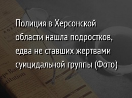 Полиция в Херсонской области нашла подростков, едва не ставших жертвами суицидальной группы (Фото)