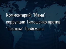 Комментарий: " Мама" коррупции Тимошенко против " пасынка" Гройсмана