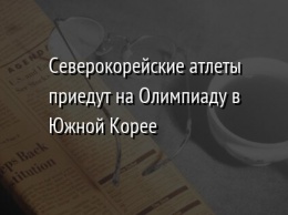 Северокорейские атлеты приедут на Олимпиаду в Южной Корее