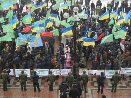 Полиция усиленно охраняет Раду из-за митинга в поддержку блокады Донбасса