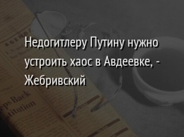 Недогитлеру Путину нужно устроить хаос в Авдеевке, - Жебривский