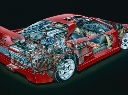 Специалисты показали скрытые детали Ferrari F40