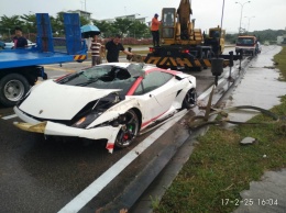 Парень разбил в хлам подаренный родителями суперкар Lamborghini