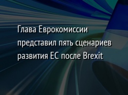 Глава Еврокомиссии представил пять сценариев развития ЕС после Brexit