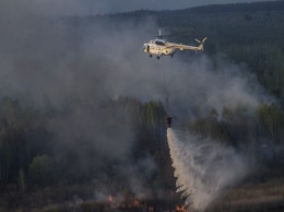 Под Чернобылем продолжают тушить пожар