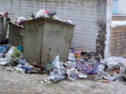 В центре Киева жилой дом утопает в мусоре