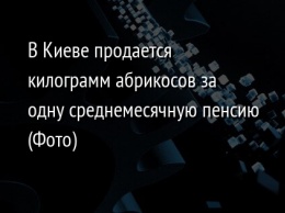 В Киеве продается килограмм абрикосов за одну среднемесячную пенсию (Фото)