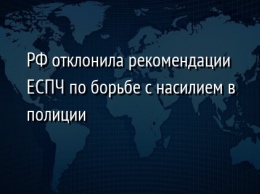 РФ отклонила рекомендации ЕСПЧ по борьбе с насилием в полиции