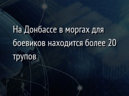 На Донбассе в моргах для боевиков находится более 20 трупов