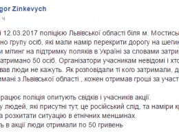 Полиция Львовской области заявляет, что никакого митинга в поддержку поляков не было