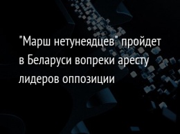 "Марш нетунеядцев" пройдет в Беларуси вопреки аресту лидеров оппозиции