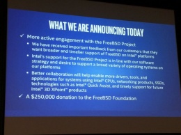 Intel усиливает поддержку проекта FreeBSD